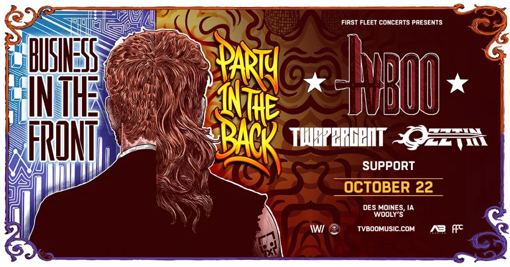 TVBOO, TWOPERCENT, Ozztin — event flyer