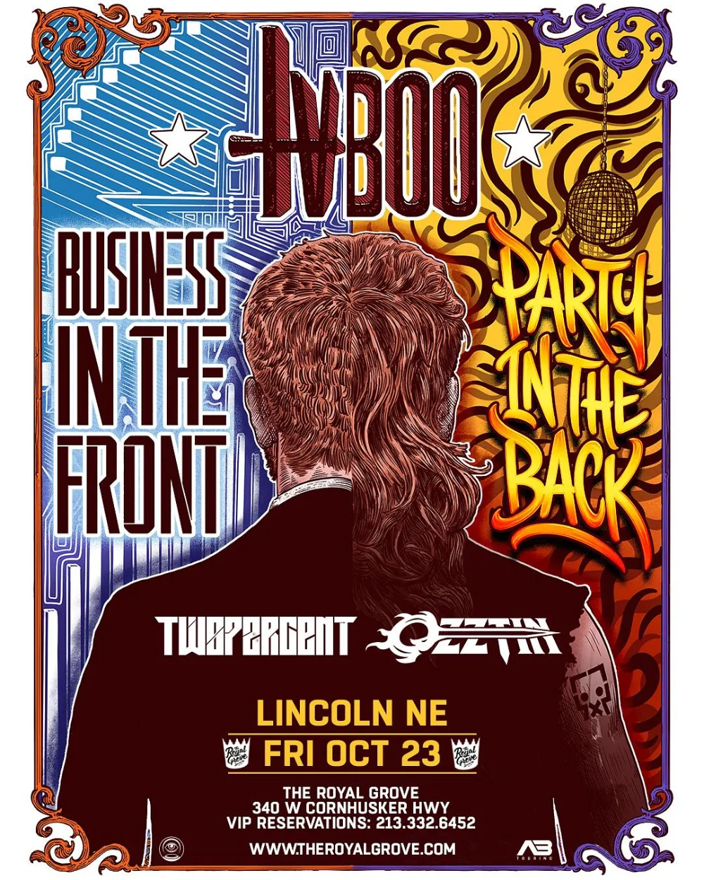 TVBOO, TWOPERCENT, Ozztin — event flyer
