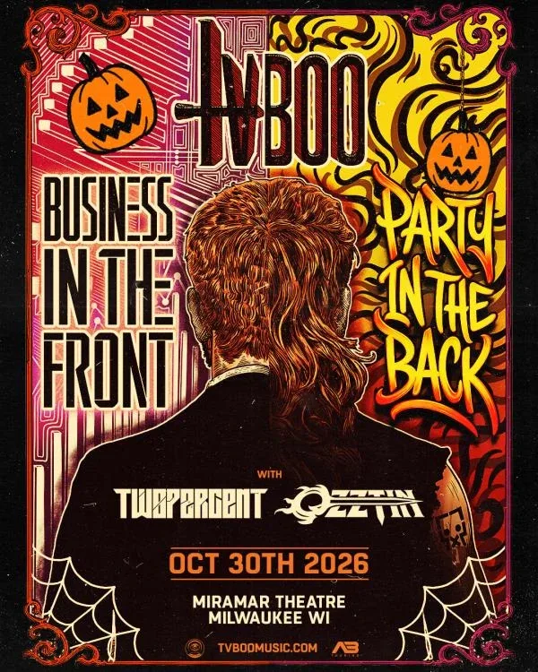 TVBOO, TWOPERCENT, Ozztin — event flyer