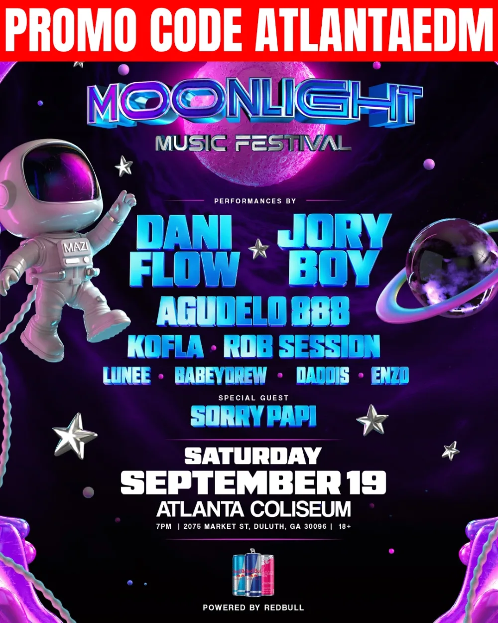 Moonlight Music Festival — event flyer