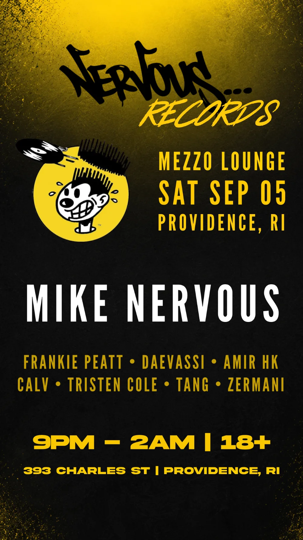 Nervous Records — event flyer