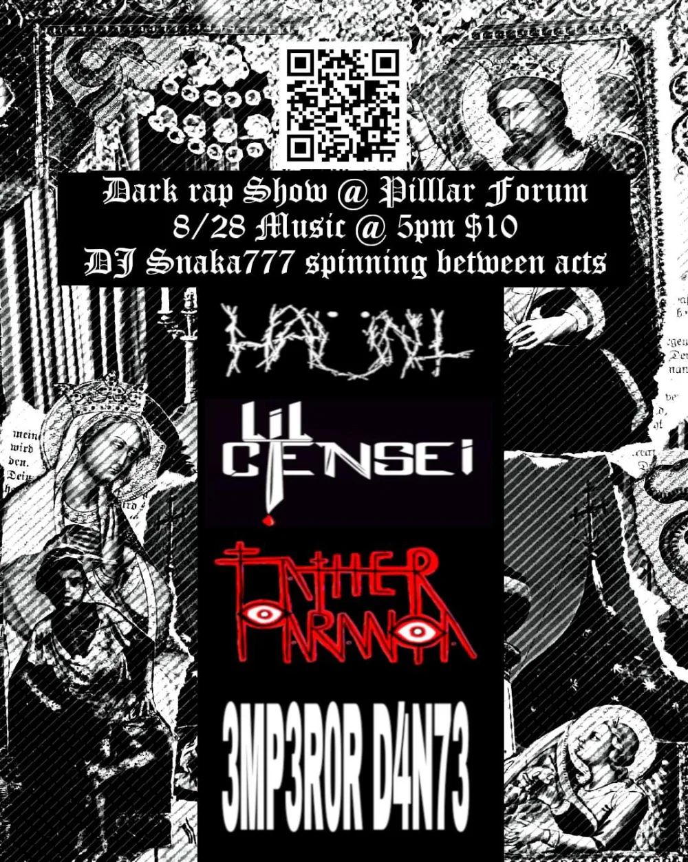 dubstep dark rap show — event flyer