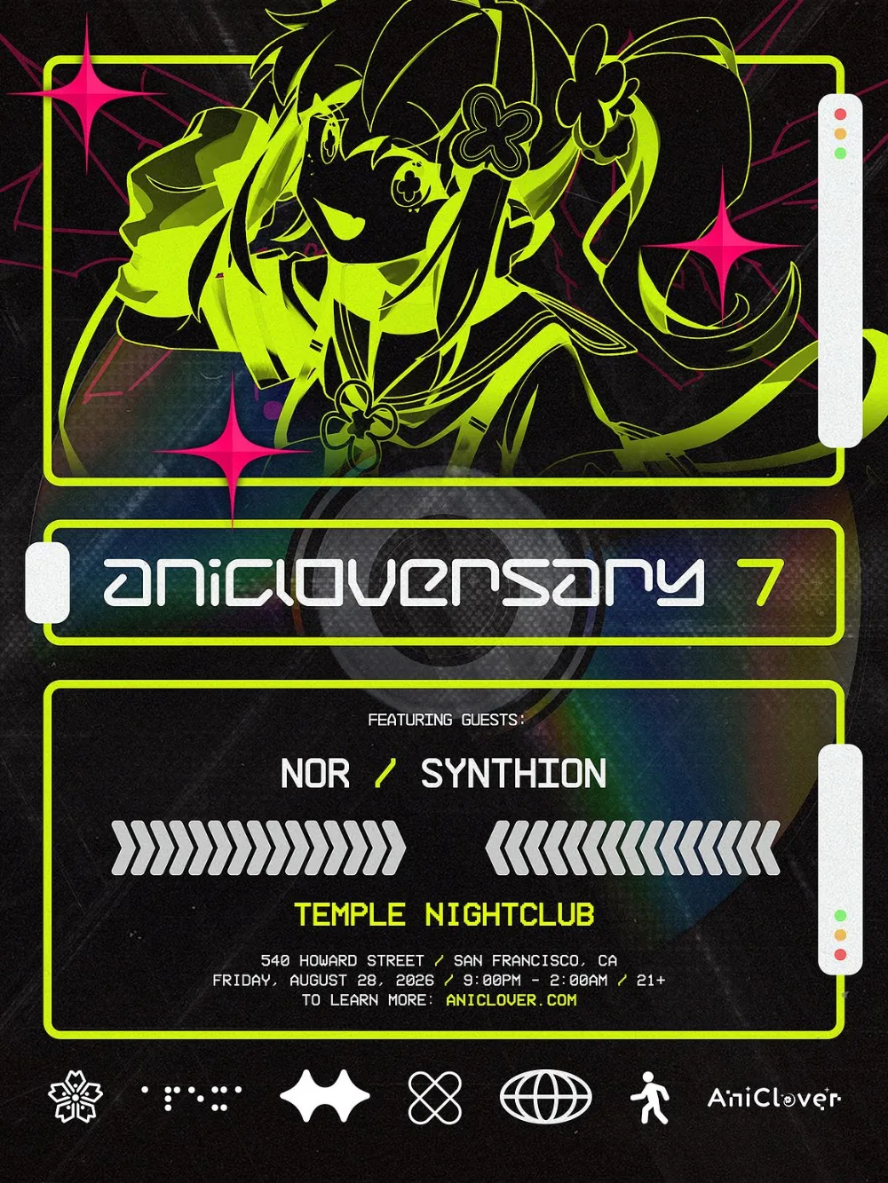 ANICLOVERSARY - 7 Year Anniversary — event flyer