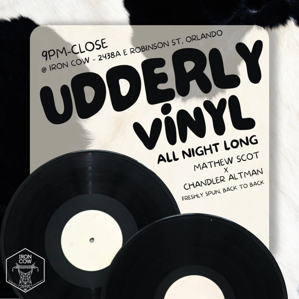 Udderly Vinyl — event flyer