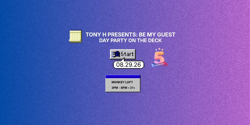 Be My Guest — event flyer