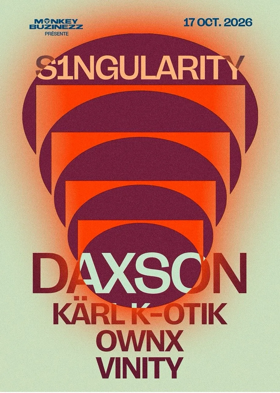 Daxson, Kärl K-otik, Ownx, Vinity — event flyer