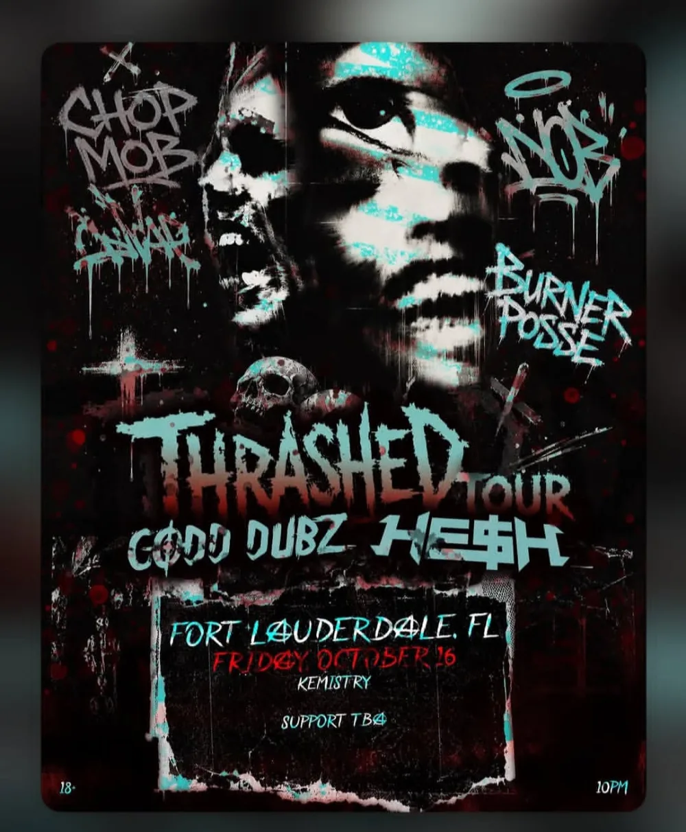 Codd Dubz, HE$H — event flyer