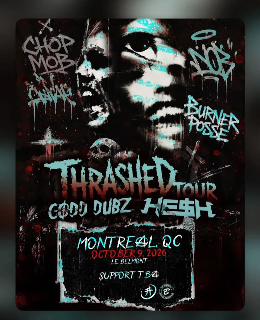 Codd Dubz, HE$H — event flyer