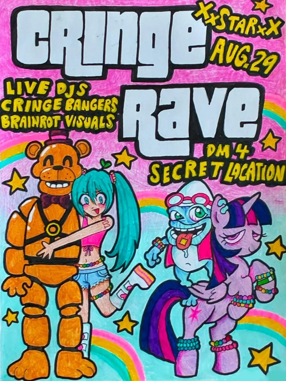 CRINGE RAVE — event flyer