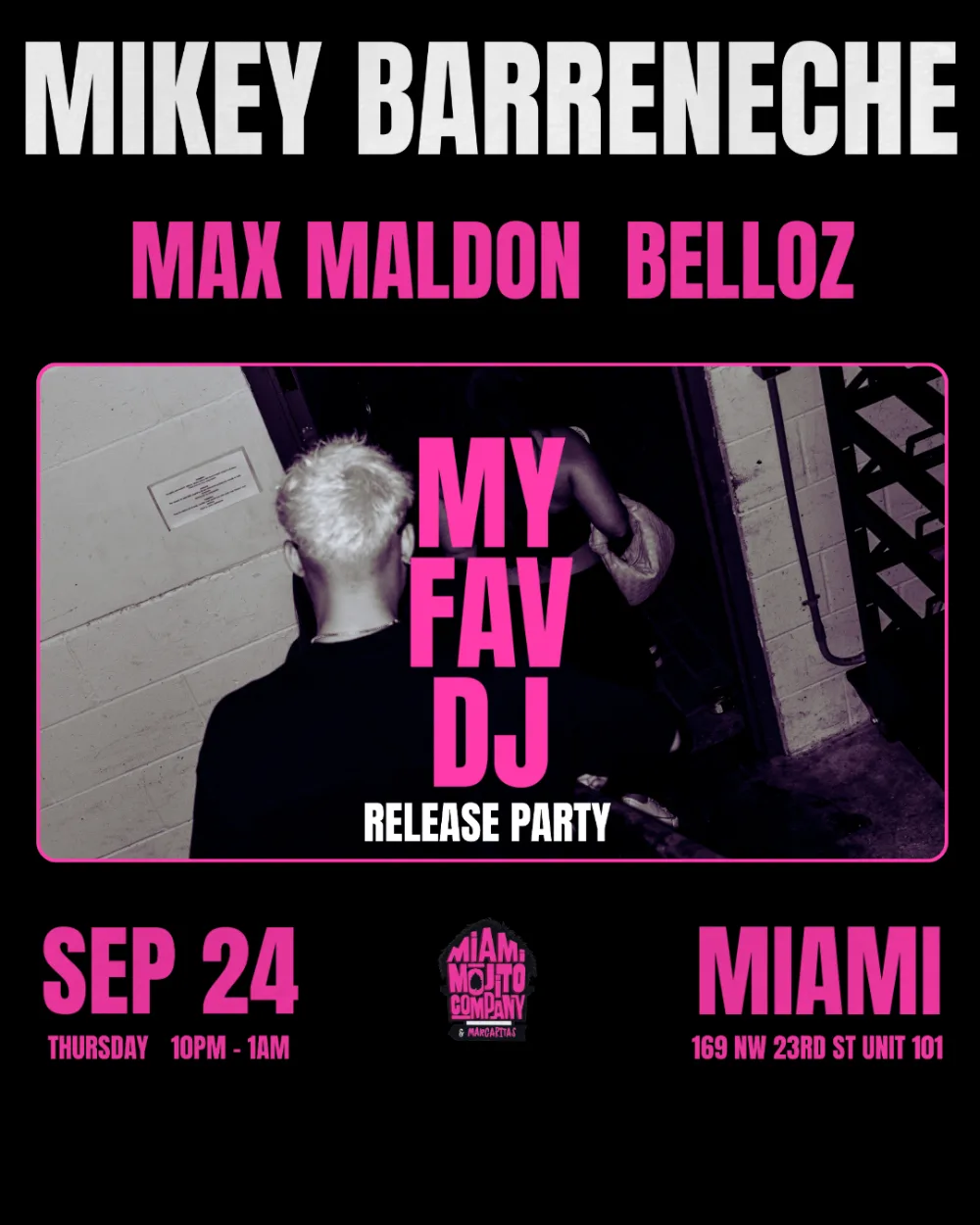 MY FAV DJ POP UP — event flyer