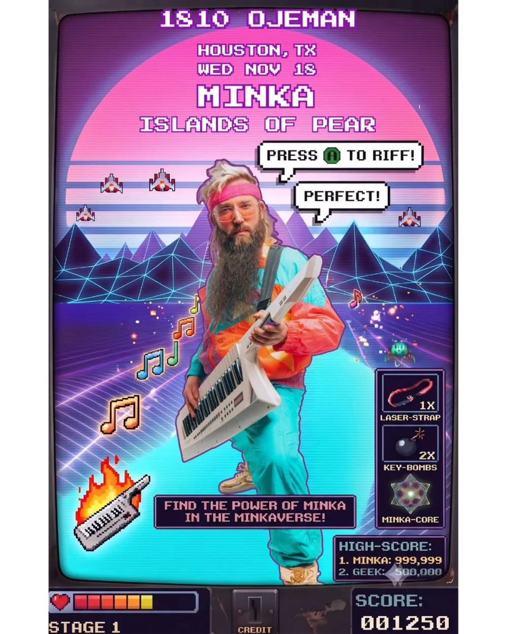 Minka, Islands of Pear — event flyer