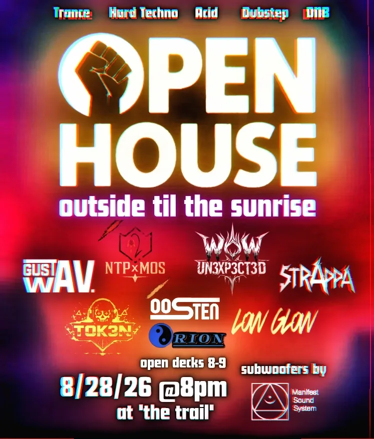 Open House (Night Rave) — event flyer