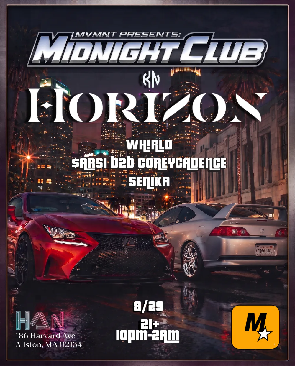 MVMNT PRESENTS - MIDNIGHT CLUB — event flyer