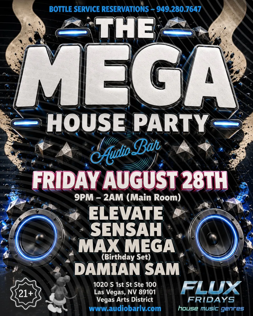 The MEGA House Party — event flyer