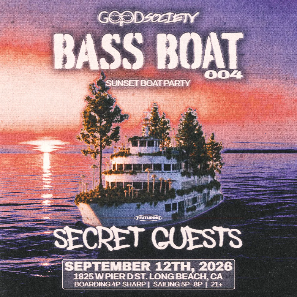 Good Society BASS BOAT 004 - Sunset Boat Party w/ ???????, ???? ????, ?????? — event flyer