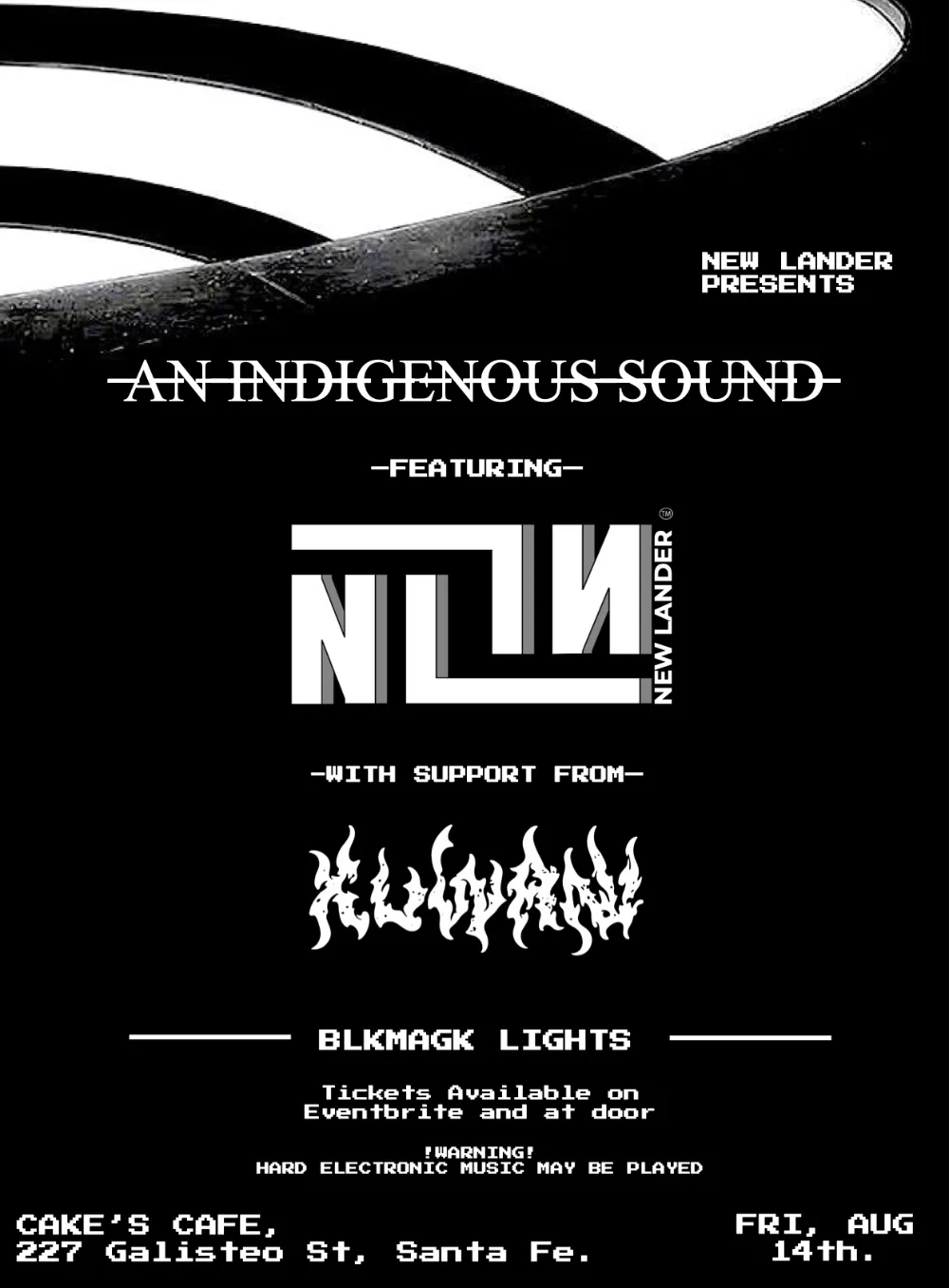 NEW LANDER, Kuwani — event flyer