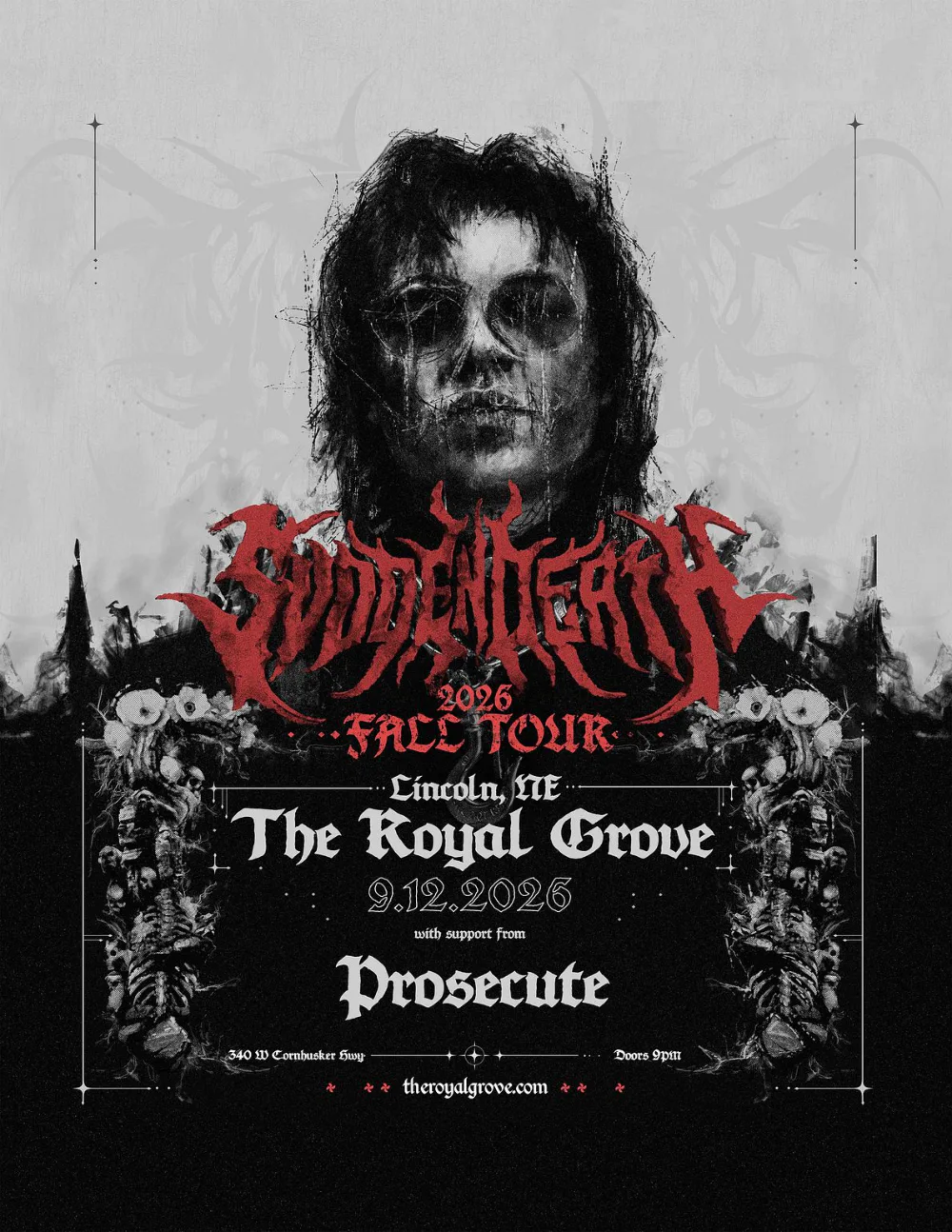 SVDDEN DEATH, PROSECUTE — event flyer
