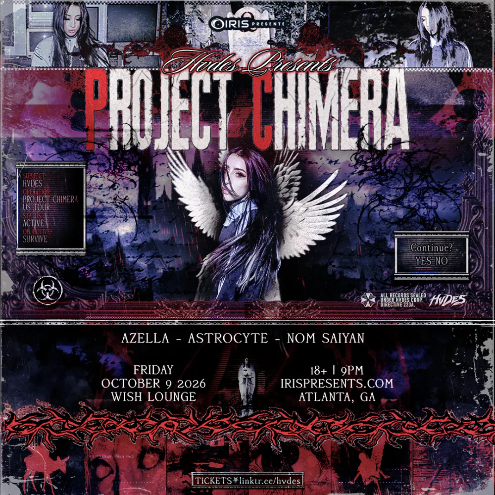 HVDES, AZELLA, Astrocyte, Nom Saiyan — event flyer
