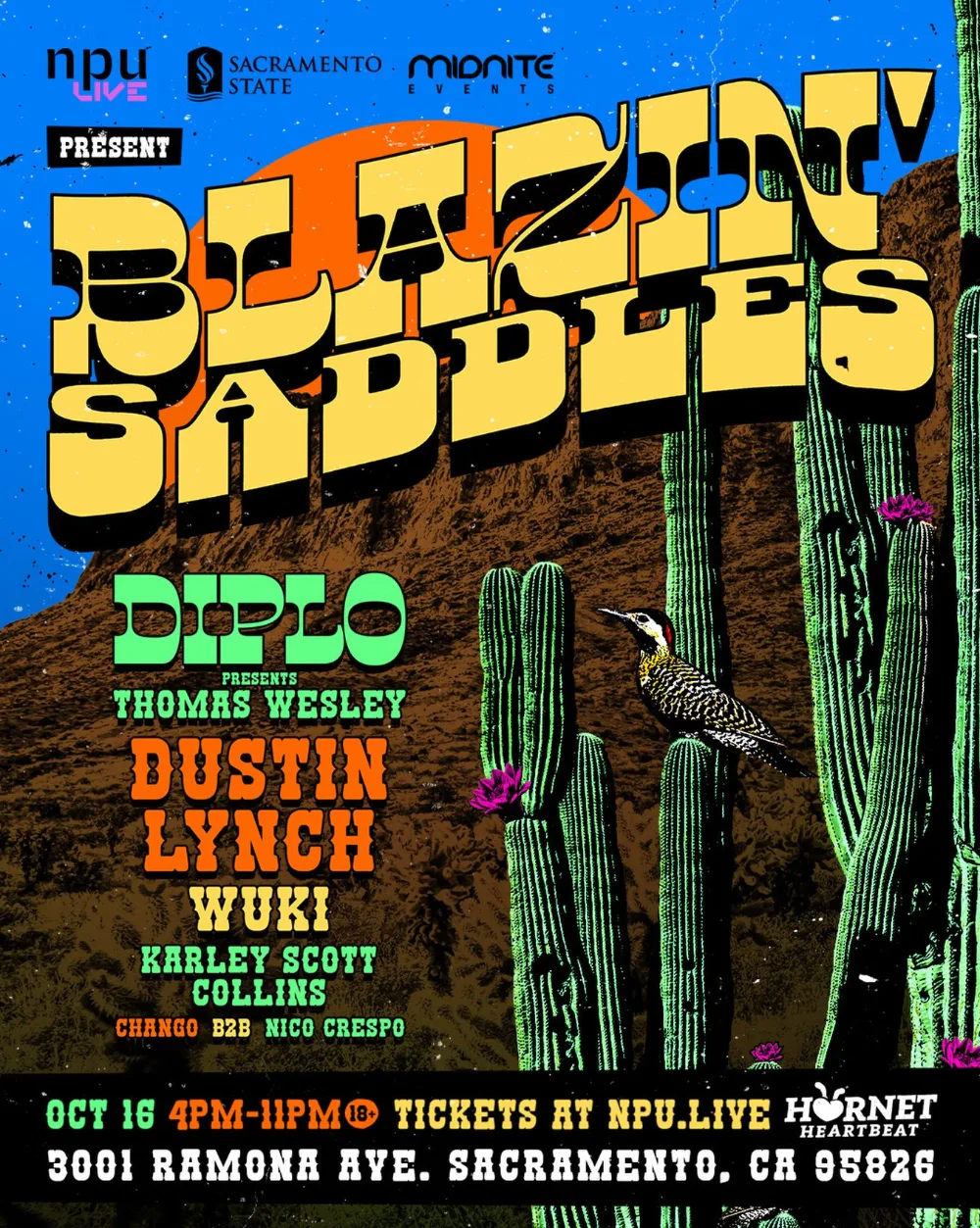 Diplo (Thomas Wesley Set), Dustin Lynch, Wuki, Karley Scott Collins — event flyer