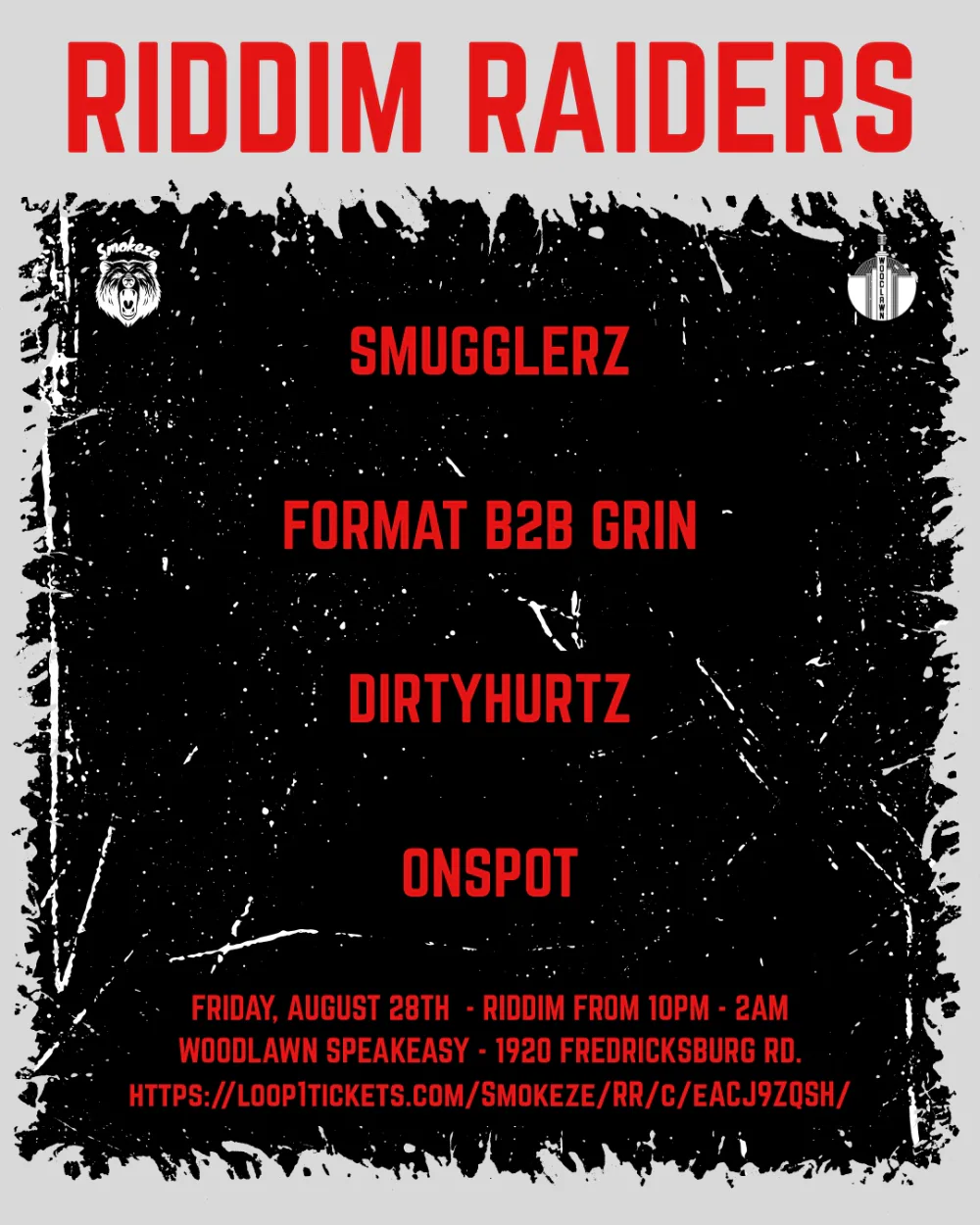 RIDDIM RAIDERS — event flyer