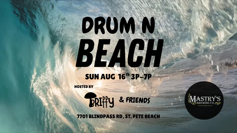 Drum n Beach — event flyer