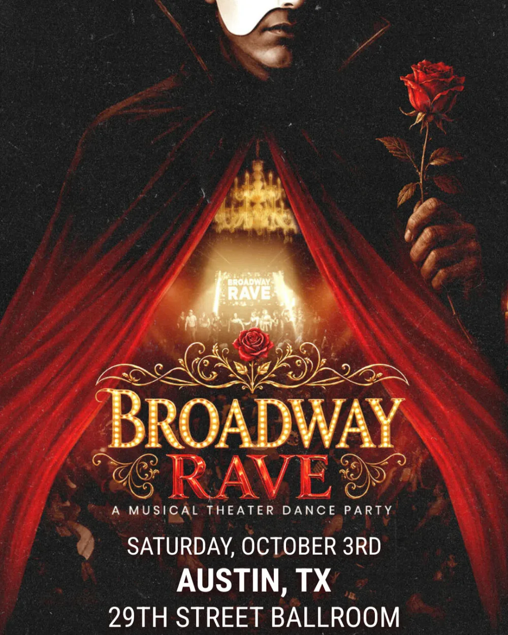 Broadway Rave — event flyer