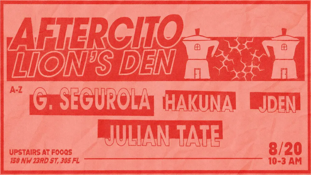 JDEN, Good JuJu, G. Segurola, Hakuna — event flyer