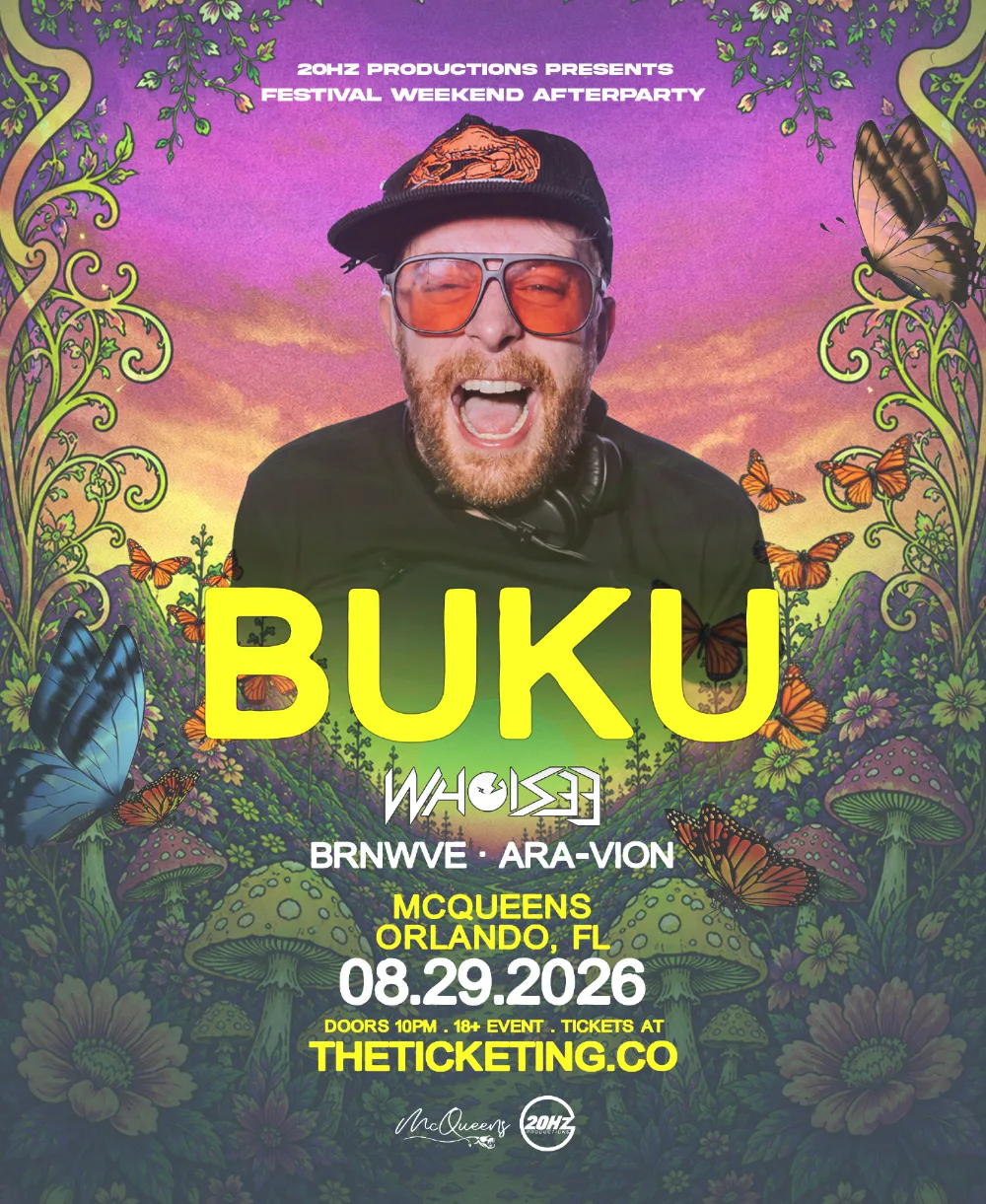 Buku, WHOiSEE — event flyer