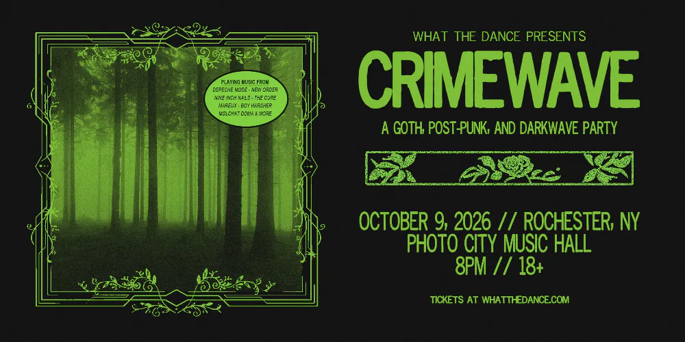 CRIMEWAVE - A GOTH, POST-PUNK & DARKWAVE PARTY — event flyer