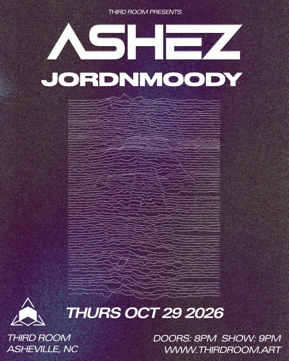 Ashez, jordnmoody — event flyer