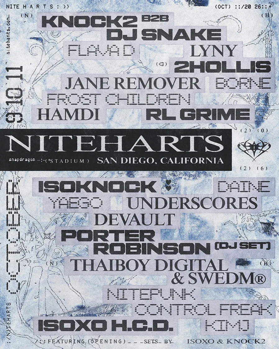 NITEHARTS — event flyer
