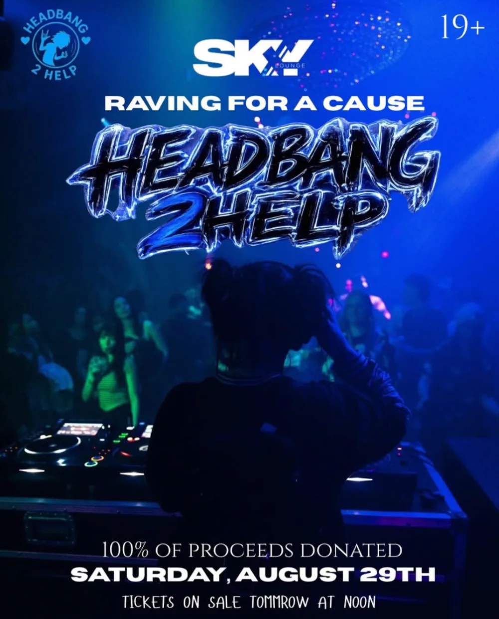 Headbang 2 Help — event flyer