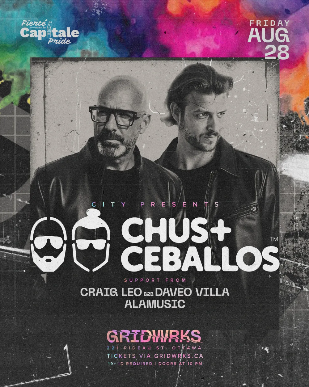 Chus & Ceballos, ALAMUSIC, Craig Leo, Daveo Villa — event flyer