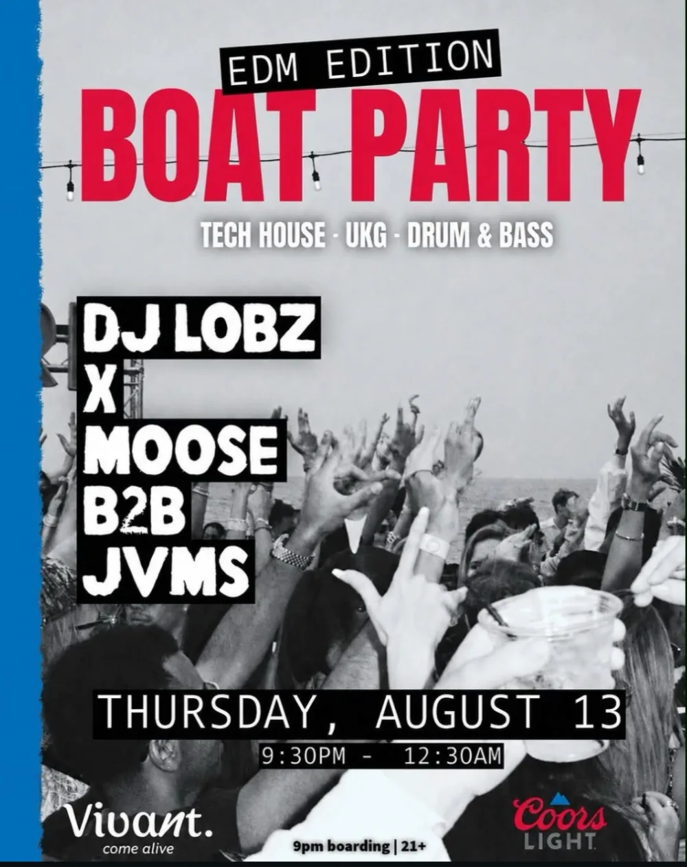 VIVANT Thursdays - EDM Sunset Party Cruise — event flyer