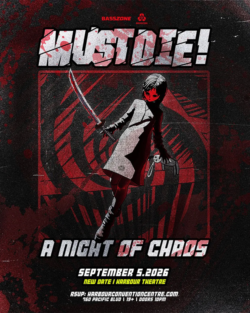 a night of chaos — event flyer