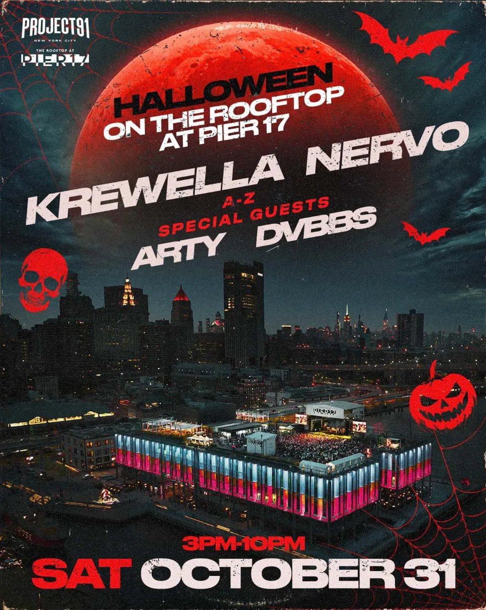 Krewella, NERVO, ARTY, DVBBS — event flyer