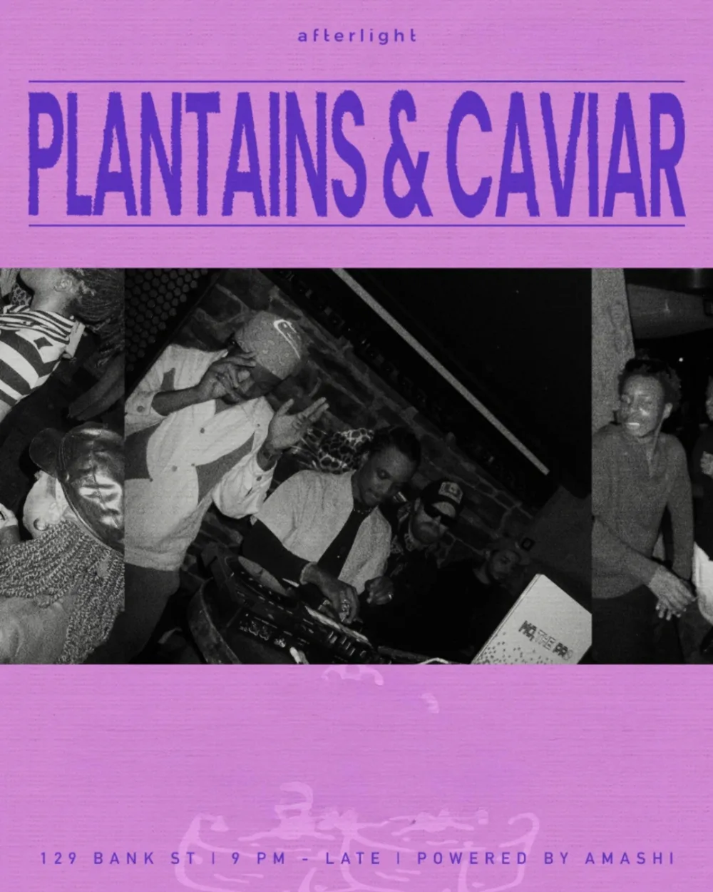 Plantains & Caviar — event flyer