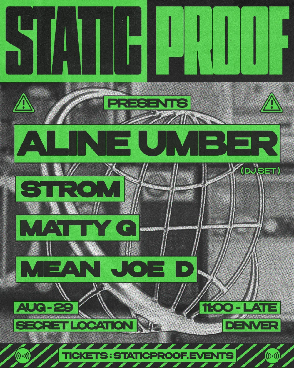 Staticproof Presents — event flyer