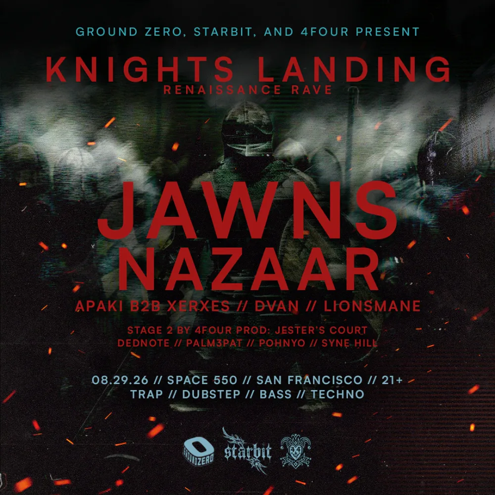 Knights Landing - Renaissance Rave — event flyer