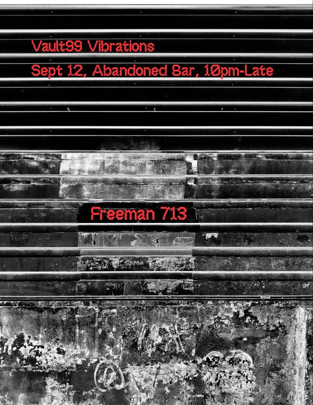 Vault 99 - Vibrations — event flyer