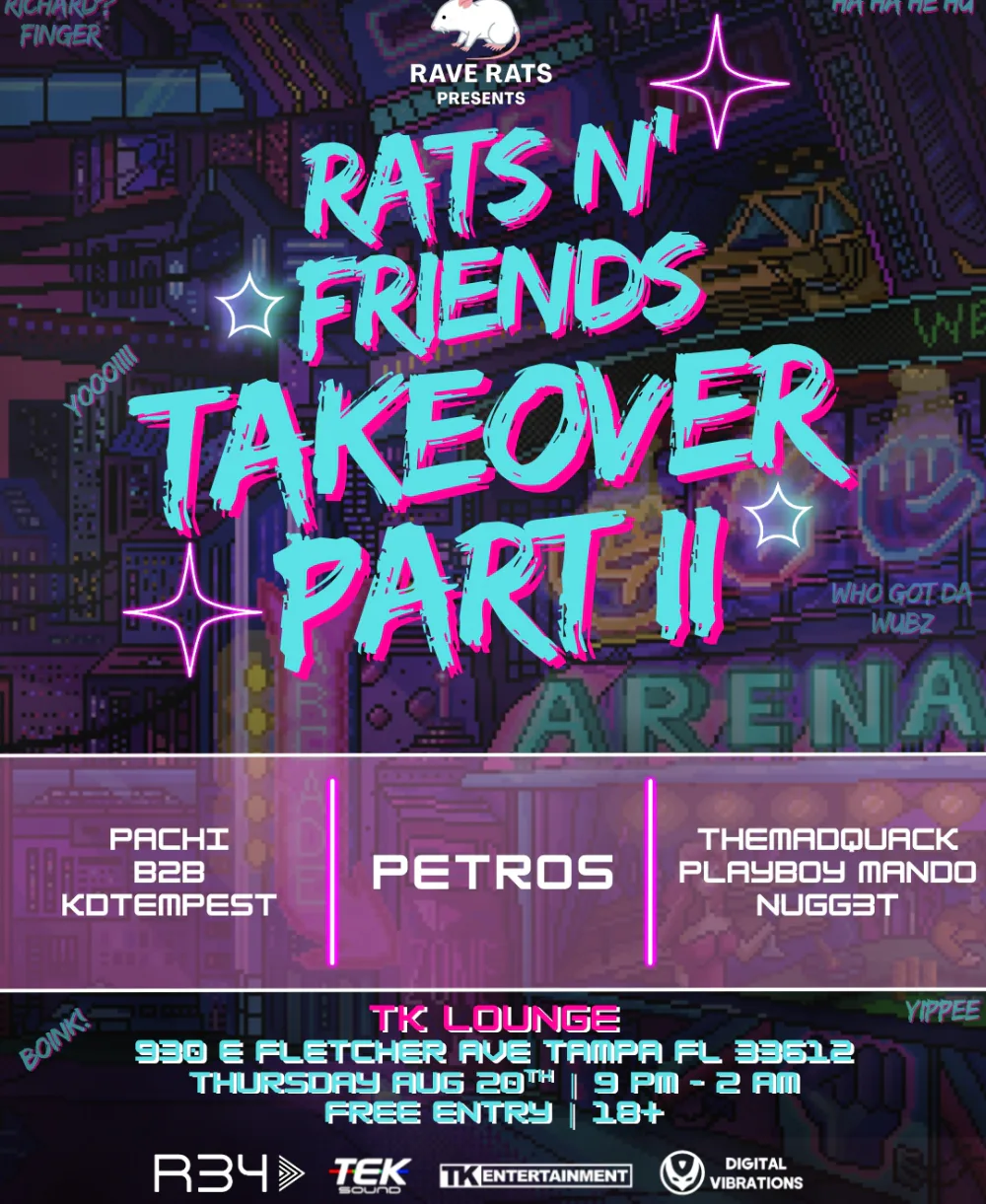 Rats N Friends Takeover — event flyer
