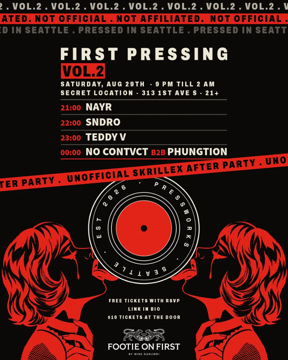 Pressworks - First Pressing Vol. 2 — event flyer