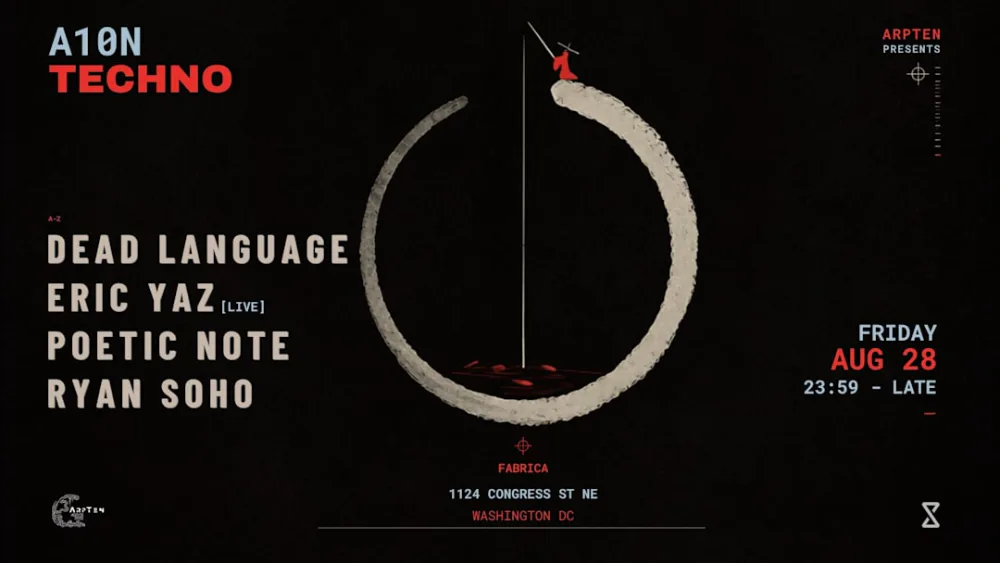 A10N TECHNO — event flyer