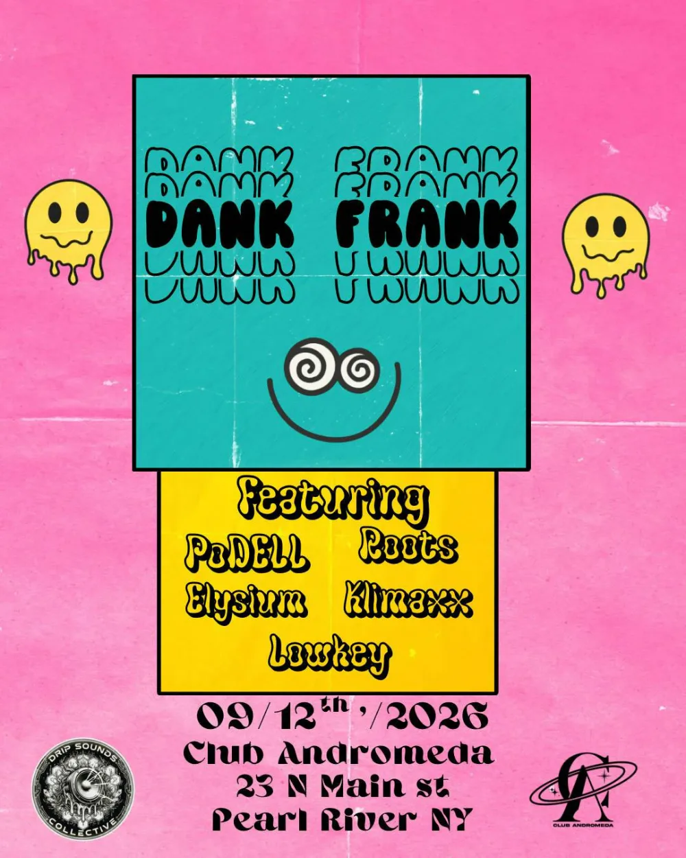 Dank Frank — event flyer