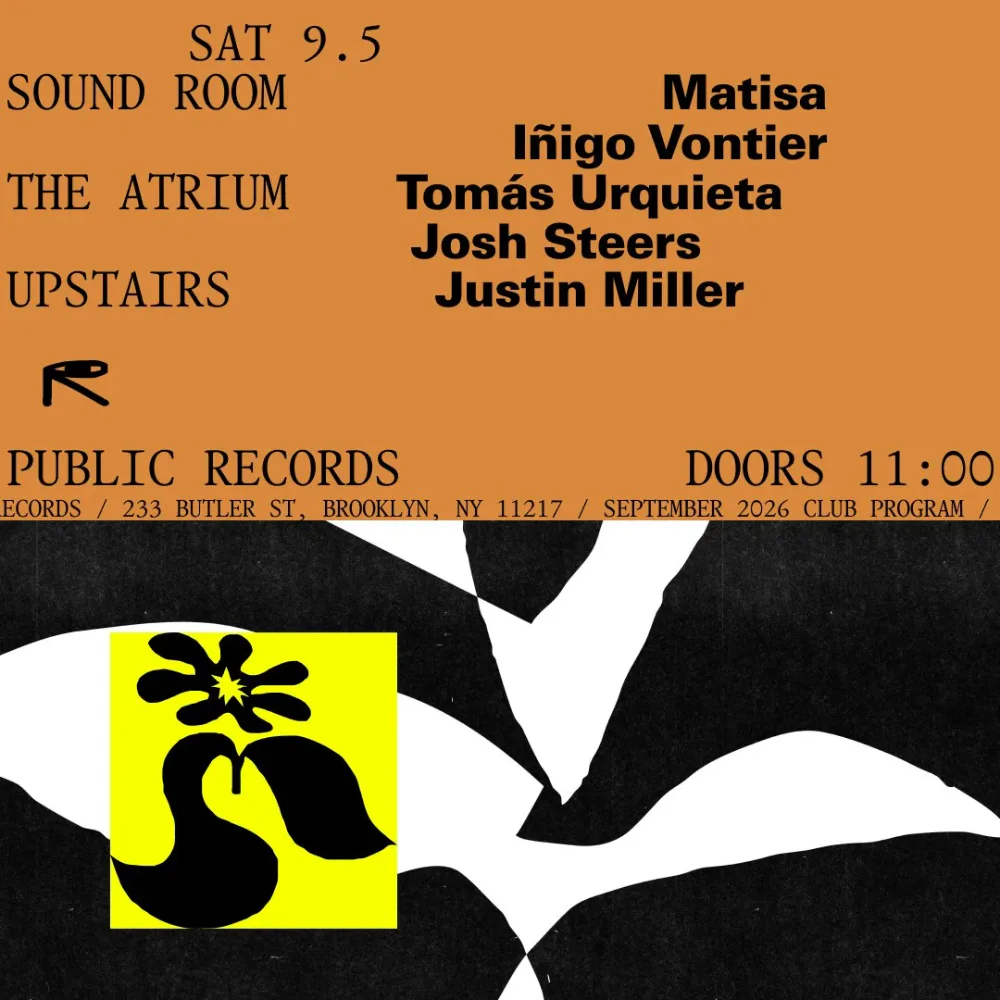 Matisa, Iñigo Vontier, Tomás Urquieta, Josh Steers, Justin Miller — event flyer