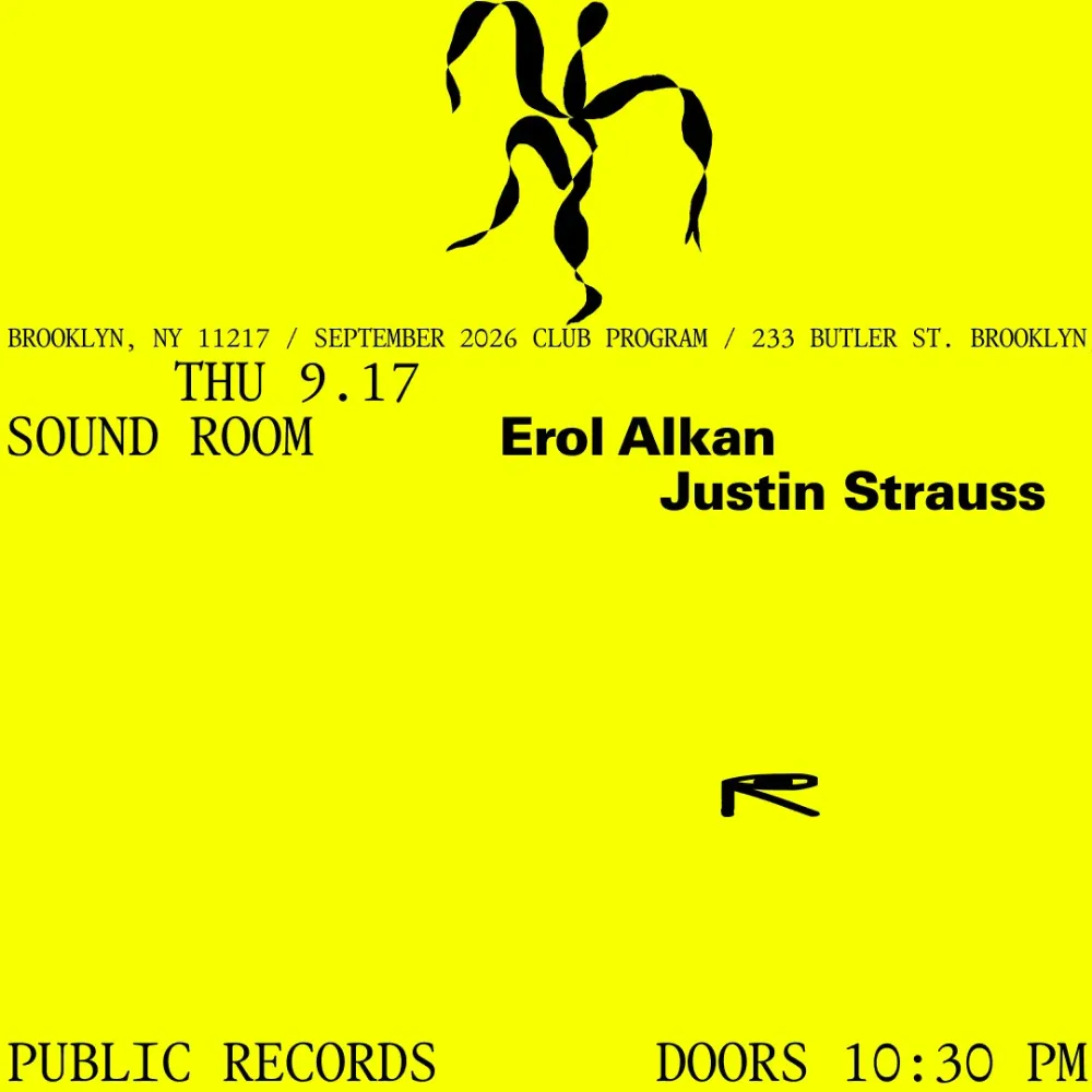 Erol Alkan, Justin Strauss — event flyer