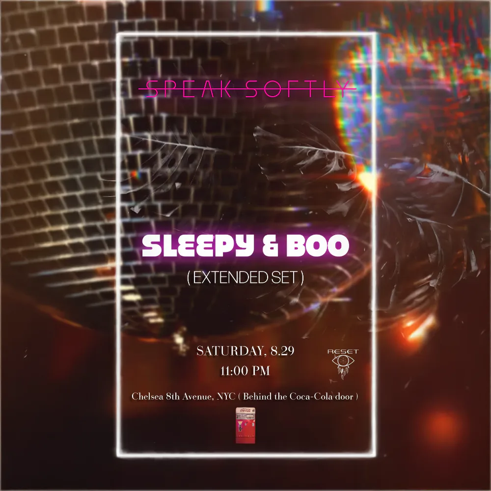 Sleepy & Boo — event flyer