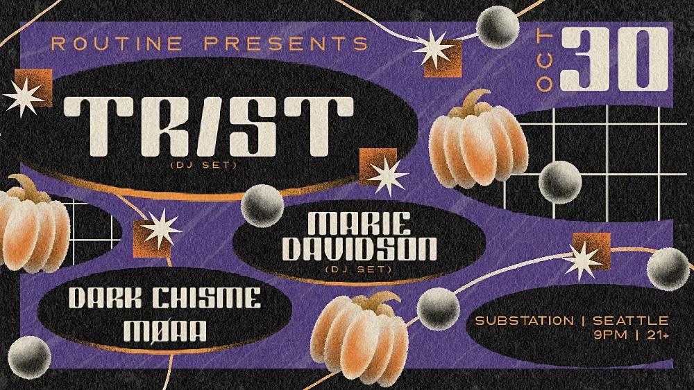TR/ST, Marie Davidson, Dark Chisme — event flyer