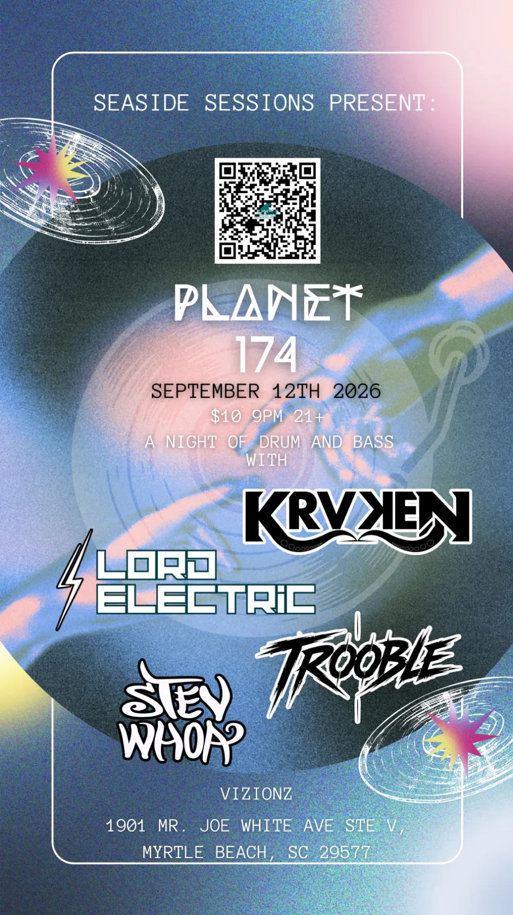 Planet 174 — event flyer