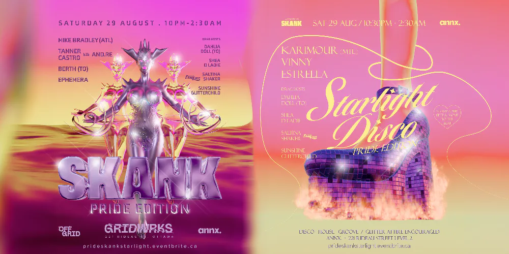 SKANK x Starlight Disco PRIDE EDITION at Off-Grid Saturdays (2 ROOM PARTY) — event flyer